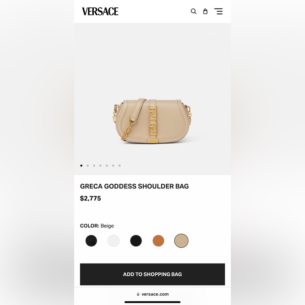 NWT Versace Greca Goddess Shoulder Bag in Baby Violet - Picture 10 of 12